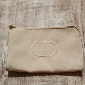 Dior Beige Canvas Cosmetic Pouch